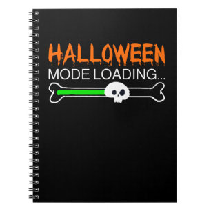 Cuaderno Barra de carga de cráneo en modo Halloween