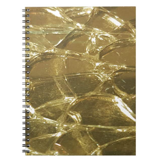 Cuaderno barra de oro luces doradas moda oro festivo (Frente)