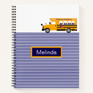 Cuaderno Barras de autobús escolar Diseño Personalizado B