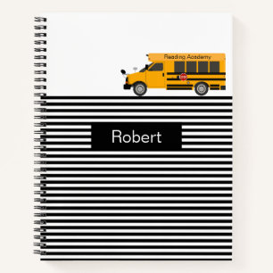 Cuaderno Barras de autobús escolar Diseño Personalizado B