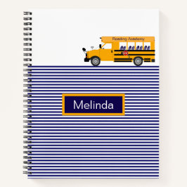 Cuaderno Barras de autobús escolar Diseño Personalizado Blo