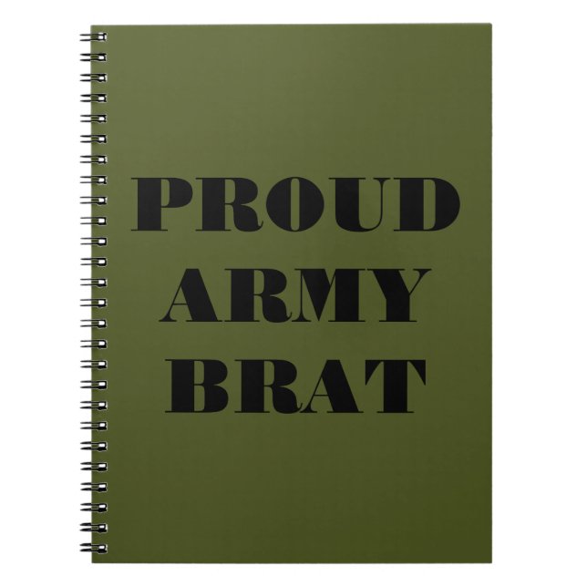 Cuaderno Barrera del Ejército Orgulloso del Bloc de notas (Frente)