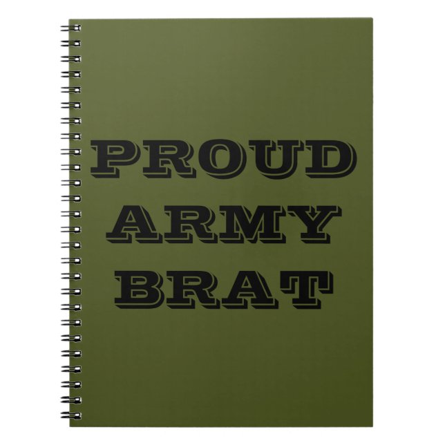 Cuaderno Barrera del Ejército Orgulloso del Bloc de notas (Frente)