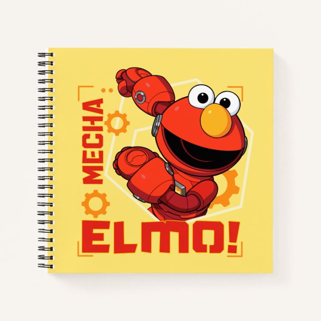 Cuaderno Barrio Sésamo | Diseño Elmo de los Edificios Mecha (Anverso)