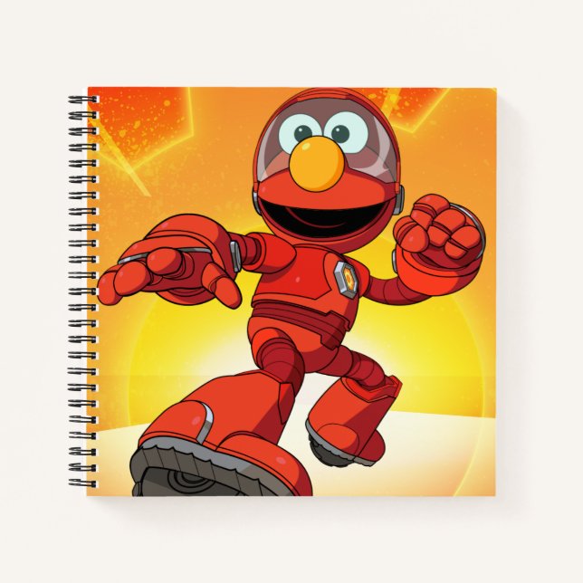 Cuaderno Barrio Sésamo | Mecha Construye Elmo En Acción (Anverso)
