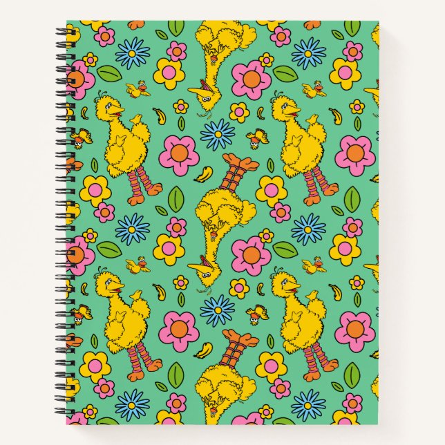 Cuaderno Barrio Sésamo | Patrón de aves grandes y pequeñas (Anverso)