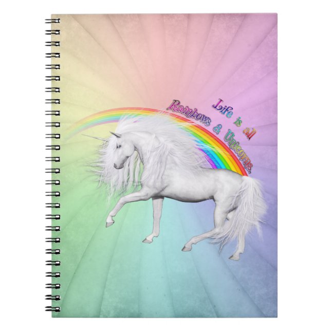 Cuaderno Barrios de lluvia y Unicornios (Frente)