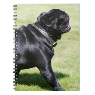 Cuaderno Barro amasado negro que jadea mientras que camina