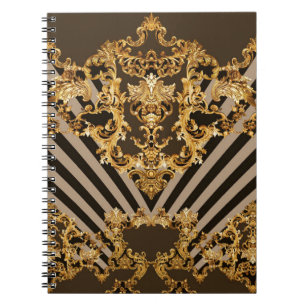 Cuaderno Barroco dorado: diseño de patrones geométricos