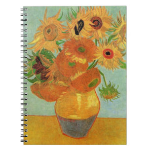 Cuaderno Base con doce girasoles de Vincent van Gogh