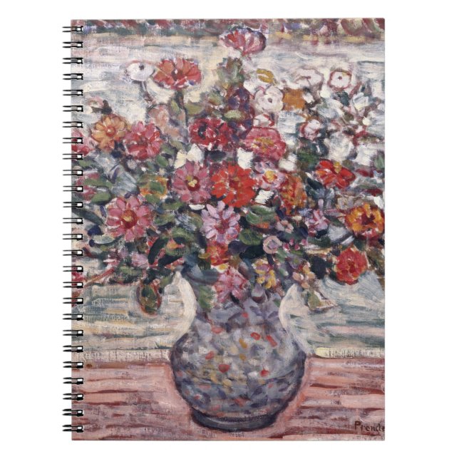 Cuaderno Base de flores, Zinnias de Maurice Prendergast (Frente)