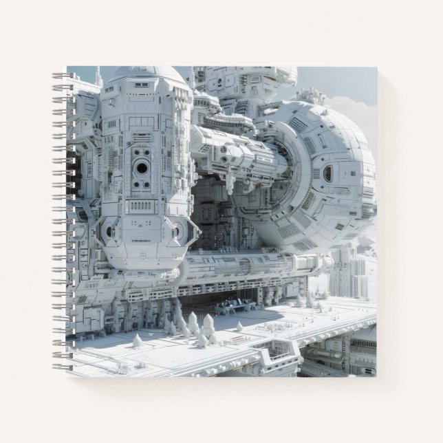 Cuaderno Base espacial White Sci-Fi (Anverso)