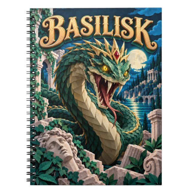 Cuaderno Basilisco, Monstruo de Corte de Papel (Frente)