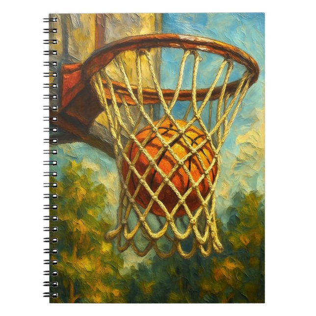 Cuaderno Basketball Hoop Impressionist Art Notebook | Sport (Frente)