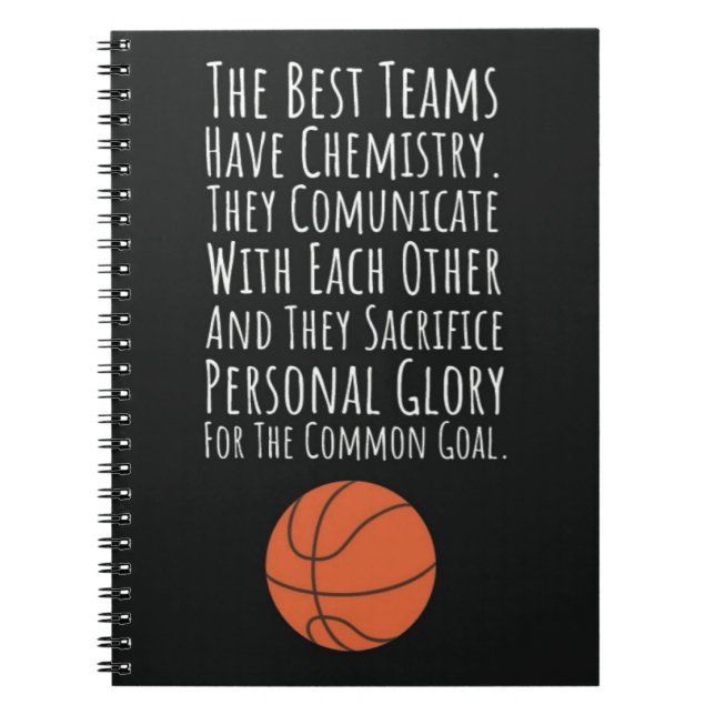 Cuaderno Basketball Team Gift Ideas Player Thank You Court (Frente)