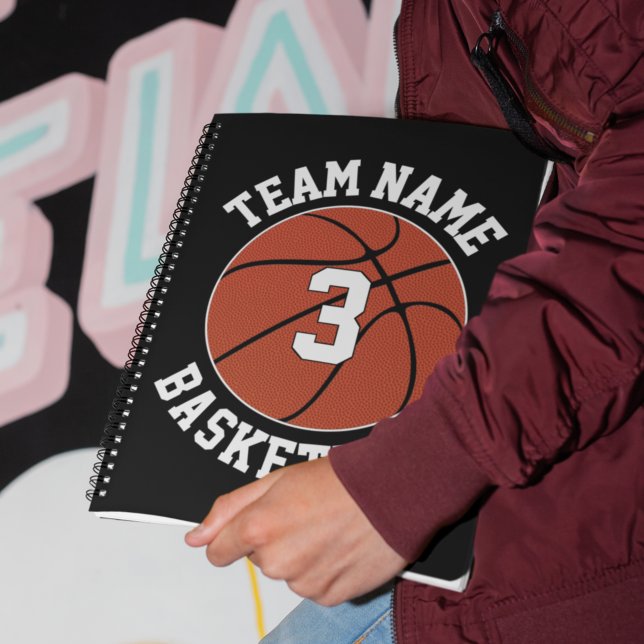Cuaderno Básquetbol Jugador Número y nombre de equipo Escue (Subido por el creador)