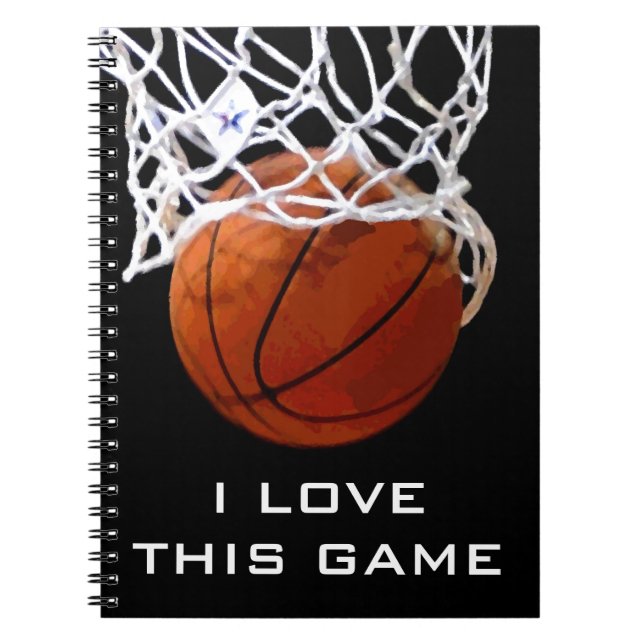 Cuaderno Básquetbol me encanta este portátil de juego (Frente)