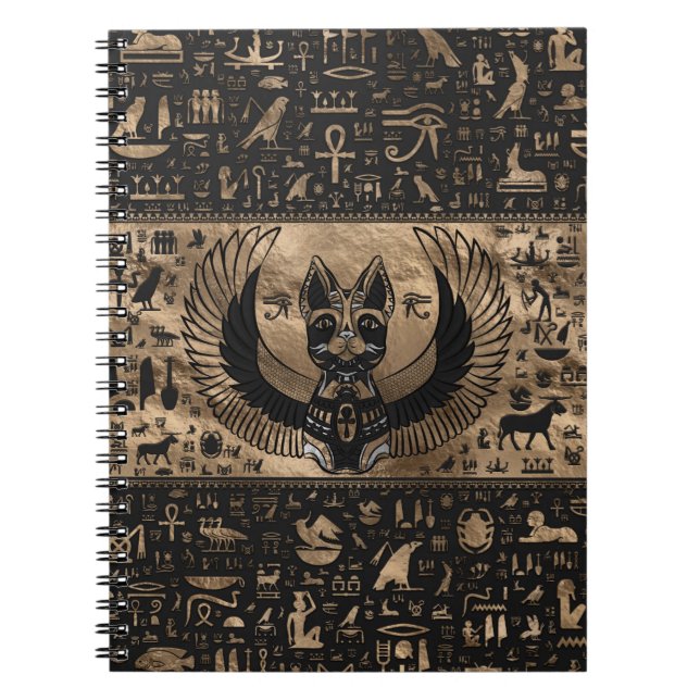 Cuaderno Bastet de diosa gata egipcia (Frente)