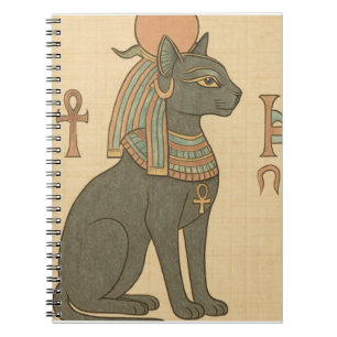 Cuaderno Bastet Egyptian Goddess Spiral Notebook