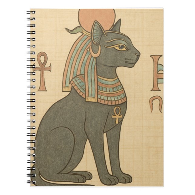 Cuaderno Bastet Egyptian Goddess Spiral Notebook (Frente)