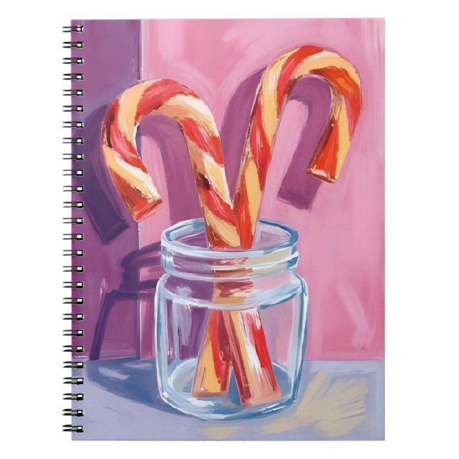 Cuaderno Bastones de Caramelo | Navidad Vintage (Frente)