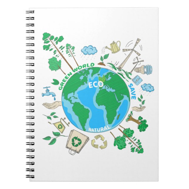 Cuaderno  Basura cero| Sostenibilidad Ecológica (Frente)