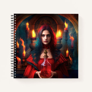 Cuaderno Basura mística escarlata de 8,5" x 8,5"
