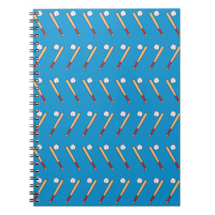 Cuaderno Bate de béisbol con patrón de bola