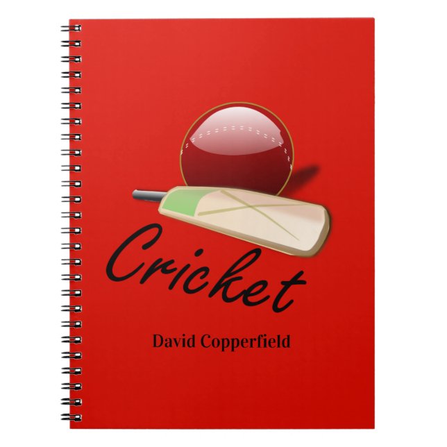 Cuaderno Bate de cricket y PLANTILLA de bolas (Frente)