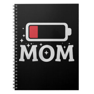 Cuaderno Batería de mamá baja cansada divertido día de la m