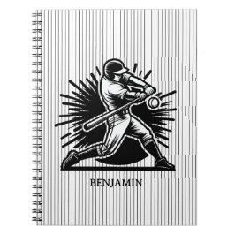 Cuaderno Baterías de béisbol personalizadas