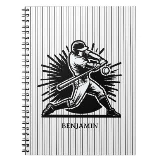 Cuaderno Baterías de béisbol personalizadas