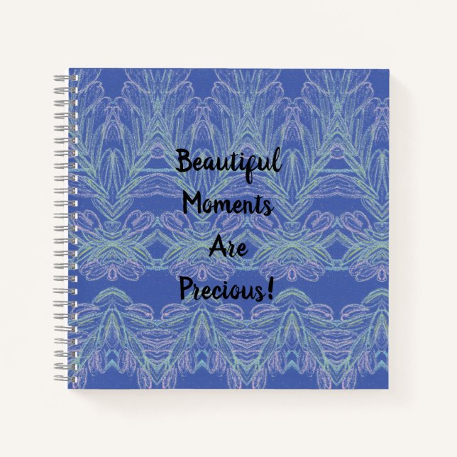 Cuaderno Baterías suaves Blue Beautiful Moments (Anverso)
