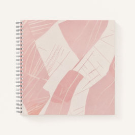 Cuaderno Batik abstracto rosa sonrojado