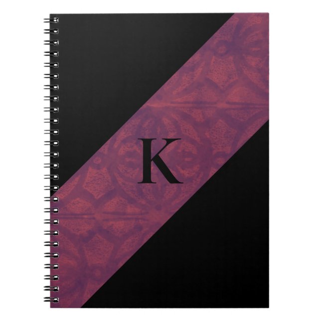 Cuaderno Batik Batik Bloc de notas monogramado negro (Frente)