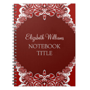 Cuaderno Batik Batik para tribales rojas profundas