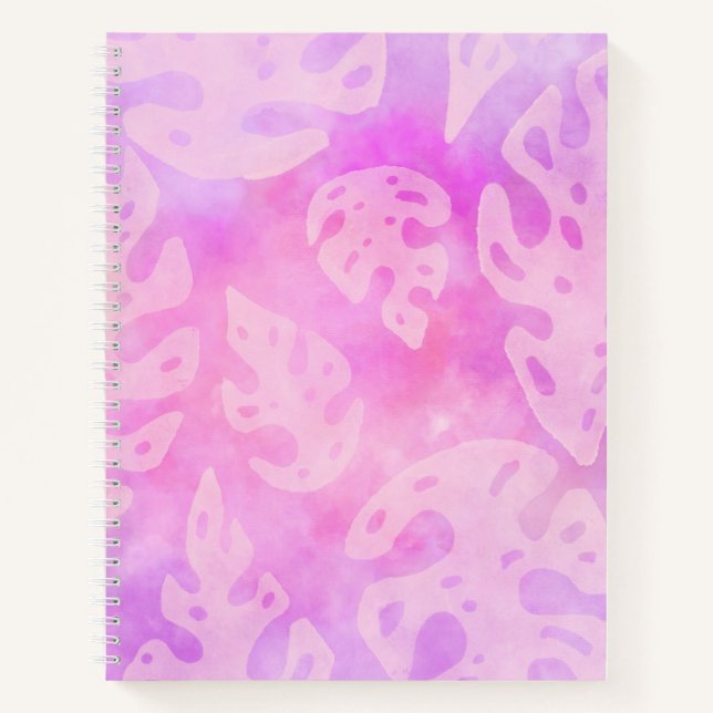 Cuaderno Batik Monstera Bullet Journal / Bloc de notas en l (Anverso)