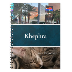 Cuaderno Batik Nombre y bloc de notas de Collage de fotos