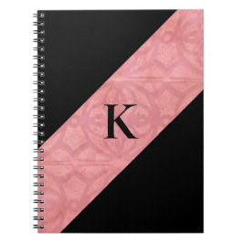 Cuaderno Batik rosa de Ruddy y Monogramo negro