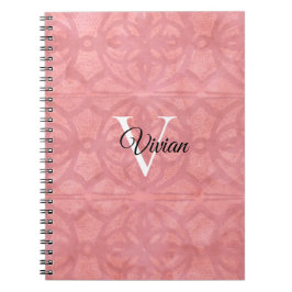 Cuaderno Batik rosa Ruddy con monograma y nombre