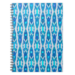 Cuaderno Batik tribal - Gris azulado y plateado de zafiro
