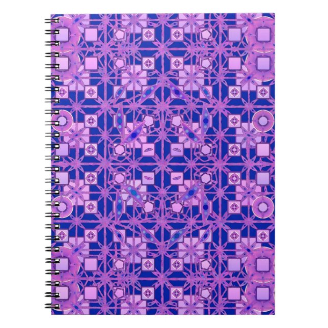 Cuaderno Batik tribal - tonos morados (Frente)