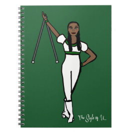 Cuaderno Batión Twirler Énfasis Verde Blanco B