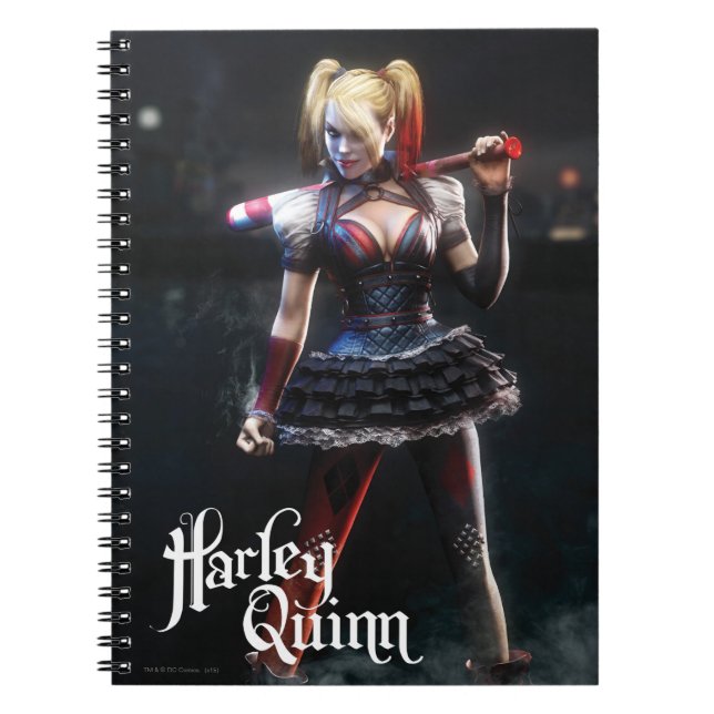 Cuaderno Batman Arkham Knight | Harley Quinn con murciélago (Frente)