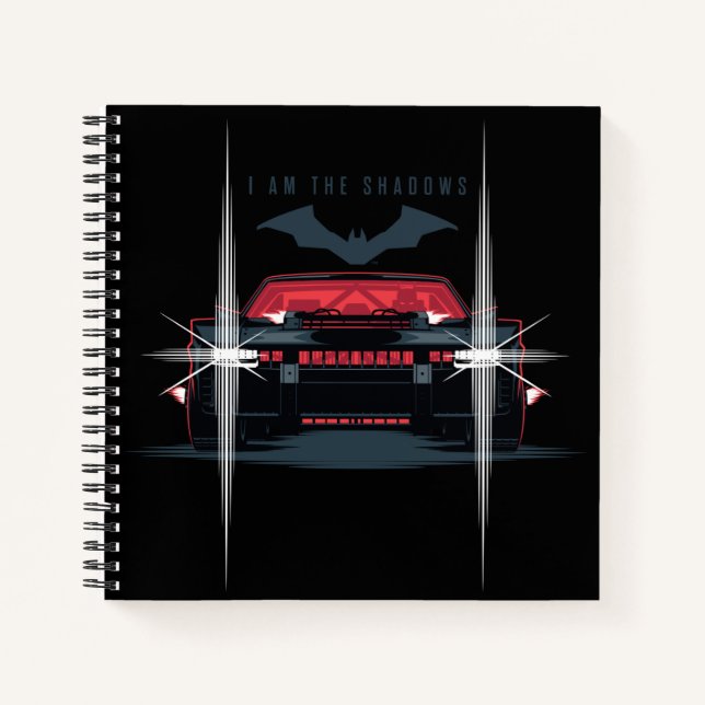 Cuaderno Batman Batmobile - Yo soy las sombras (Anverso)