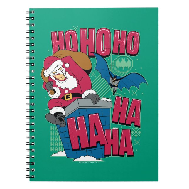 Cuaderno Batman | Bromista Santa Claus Saltando Chimenea (Frente)