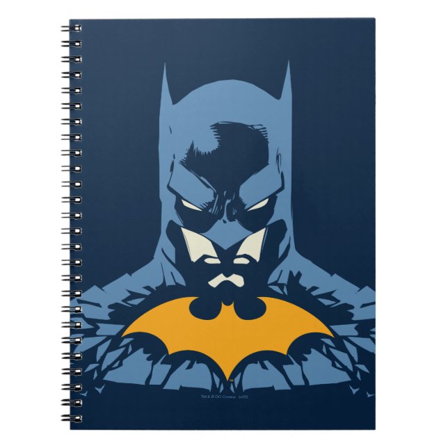 Cuaderno Batman Destrozó Con Logo De Oro (Frente)