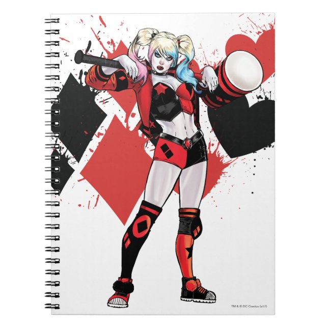 Cuaderno Batman | Harley Quinn Hearts & Diamonds Splatter (Frente)
