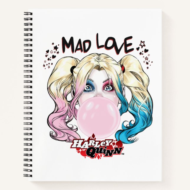 Cuaderno Batman | Mad Love Harley Quinn Masticar Goma de Bu (Anverso)