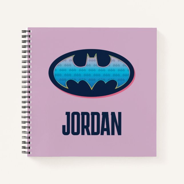 Cuaderno Batman | Símbolo rosa y azul (Anverso)